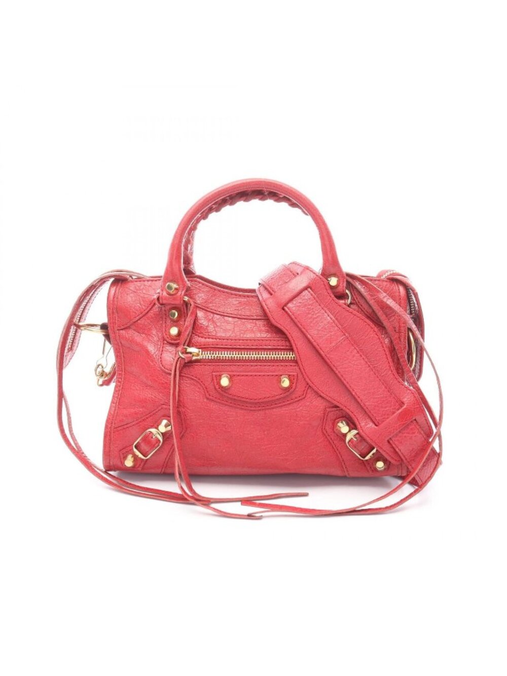 Balenciaga Handbag Ninelasnine Mini Red Leather Mini